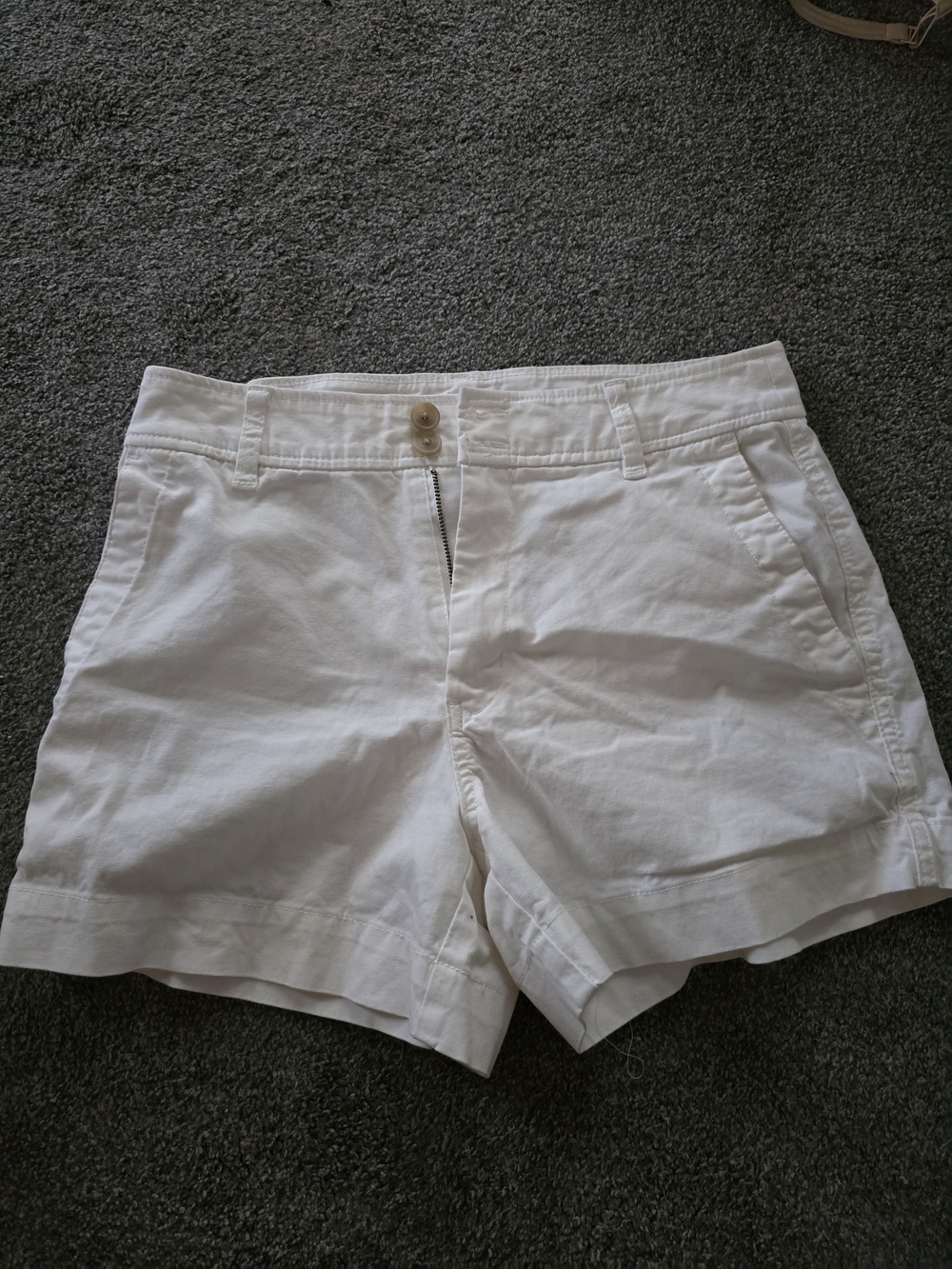 a new day White Casual Cotton Bermuda Shorts